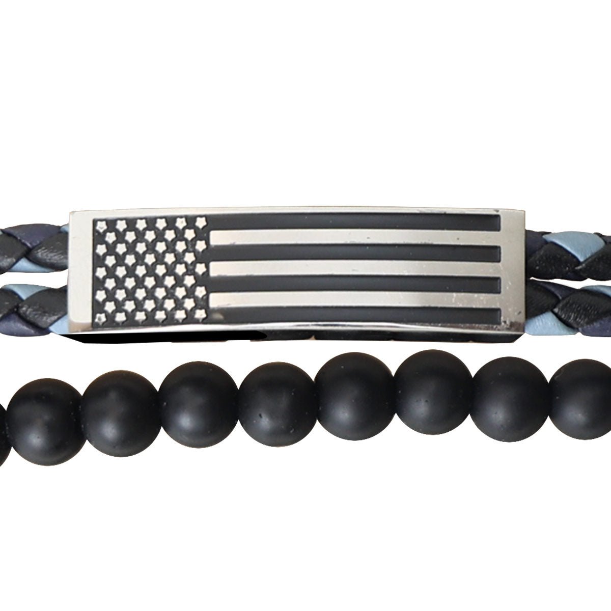 HOLD FAST Mens Bracelet Flag Wrap Braided Bead | Wristbands | 2