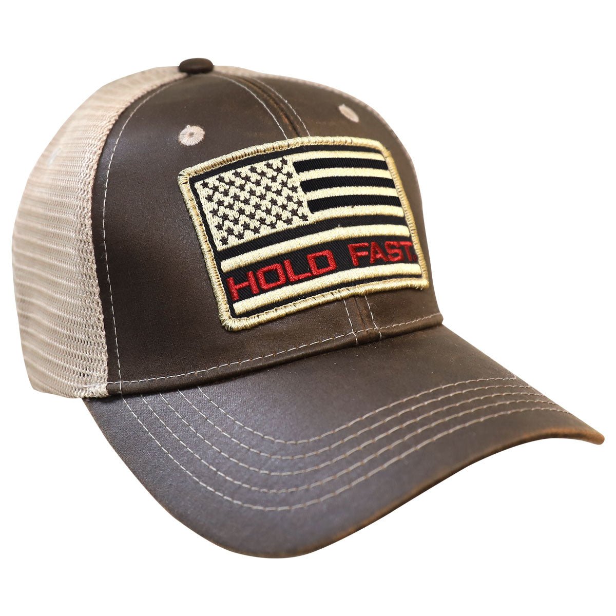 HOLD FAST Mens Cap Flag Red And Tan | Men's Caps | 1