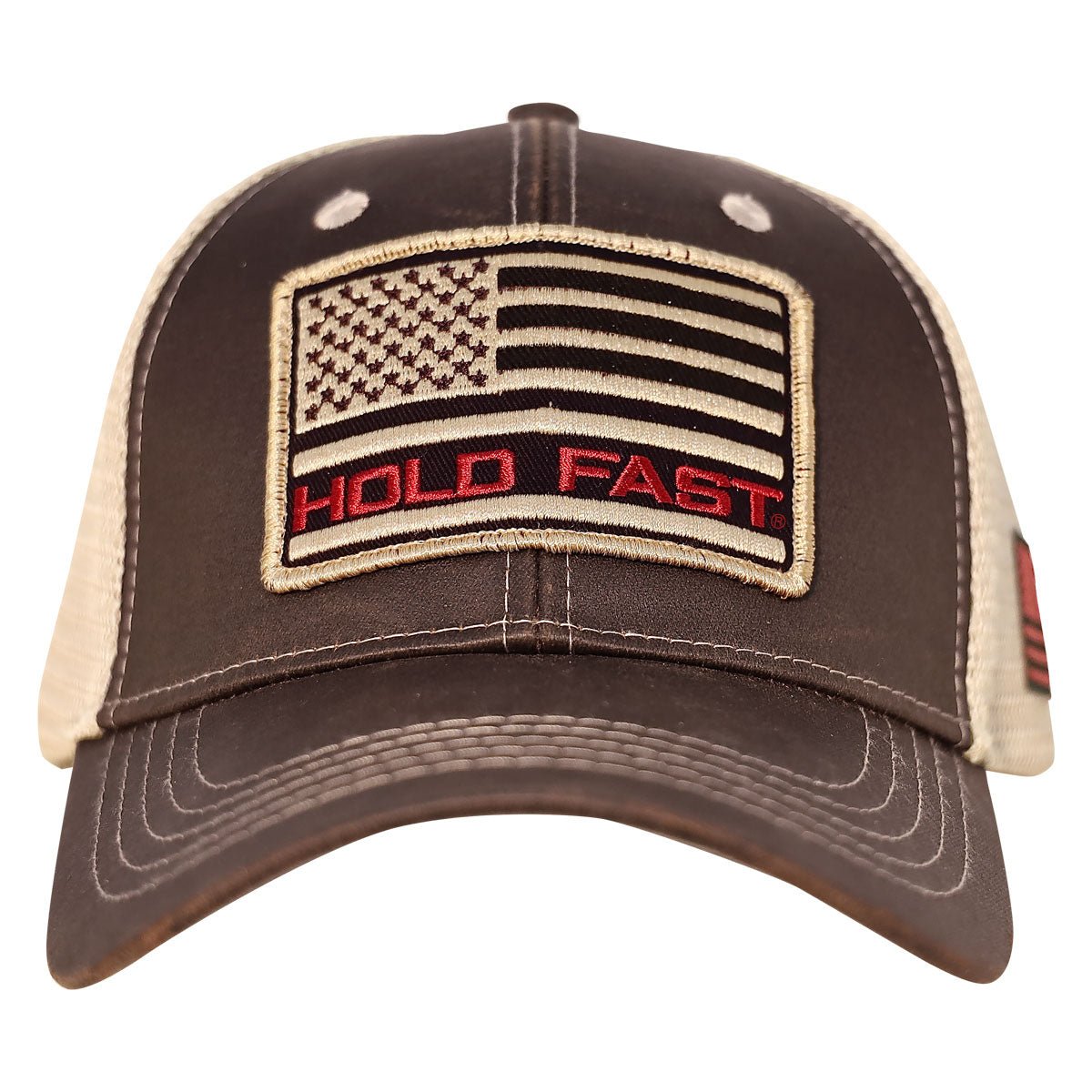 HOLD FAST Mens Cap Flag Red And Tan | Men's Caps | 3