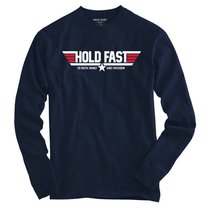 Hold Fast Mens Long Sleeve T-Shirt Soar On Wings | Men's T-Shirts | 2