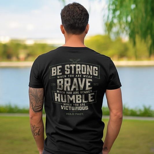 Hold Fast Mens T-Shirt Brave Strong Humble | Men's T-Shirts | 1