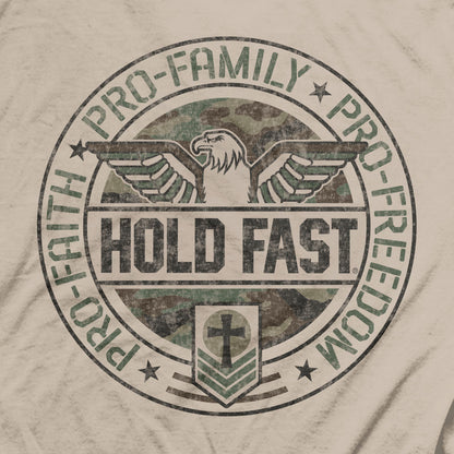 Hold Fast Mens T-Shirt Pro Faith Family Freedom Eagle | T-Shirts | 4