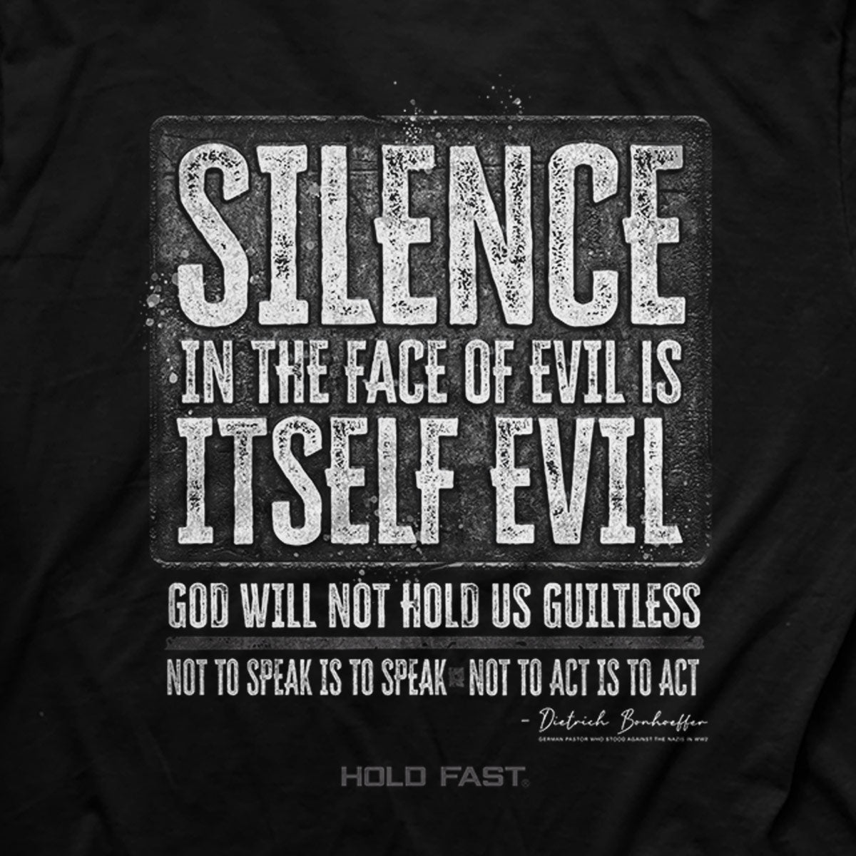 HOLD FAST Mens T-Shirt Silence/Bonhoeffer | T-Shirts | 4