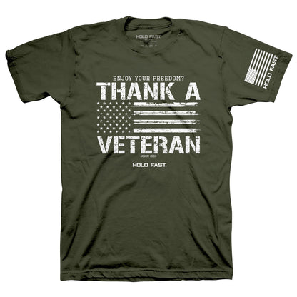 HOLD FAST Mens T-Shirt Thank A Veteran | T-Shirts | 2