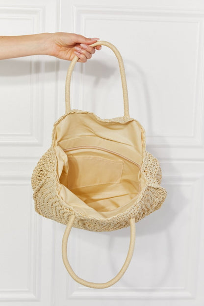 Justin Taylor Beach Date Straw Rattan Handbag in Ivory | Handbags | 6