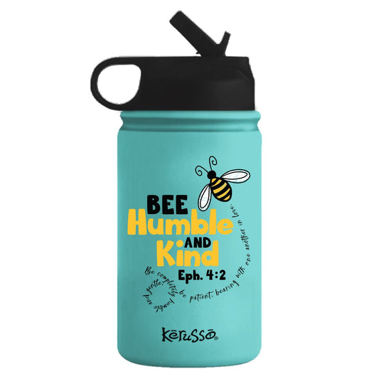 Kerusso 12 oz Stainless Steel Sport Bottle Bee Humble | 2FruitBearers