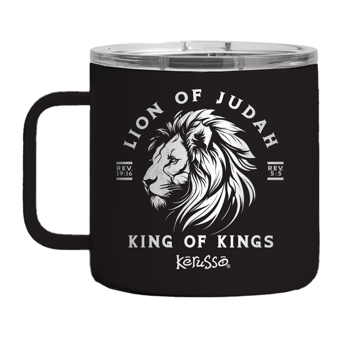 Kerusso 14 oz Stainless Steel Mug With Handle Lion Of Judah | Stainless Steel Mugs | 1