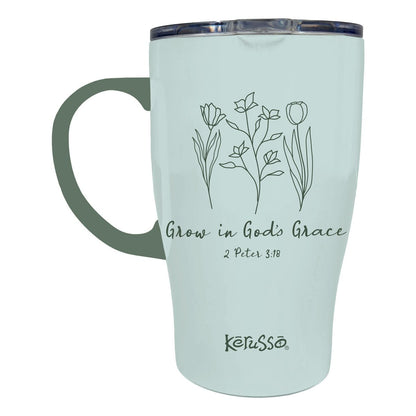 Kerusso 15 oz Stainless Steel Mug With Handle Grow In Grace | Stainless Steel Mugs | 1