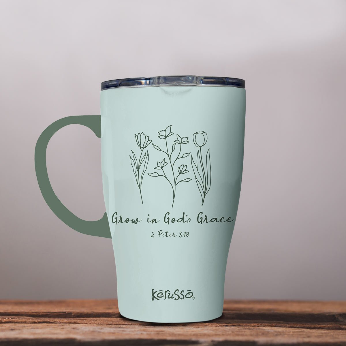 Kerusso 15 oz Stainless Steel Mug With Handle Grow In Grace | Stainless Steel Mugs | 3