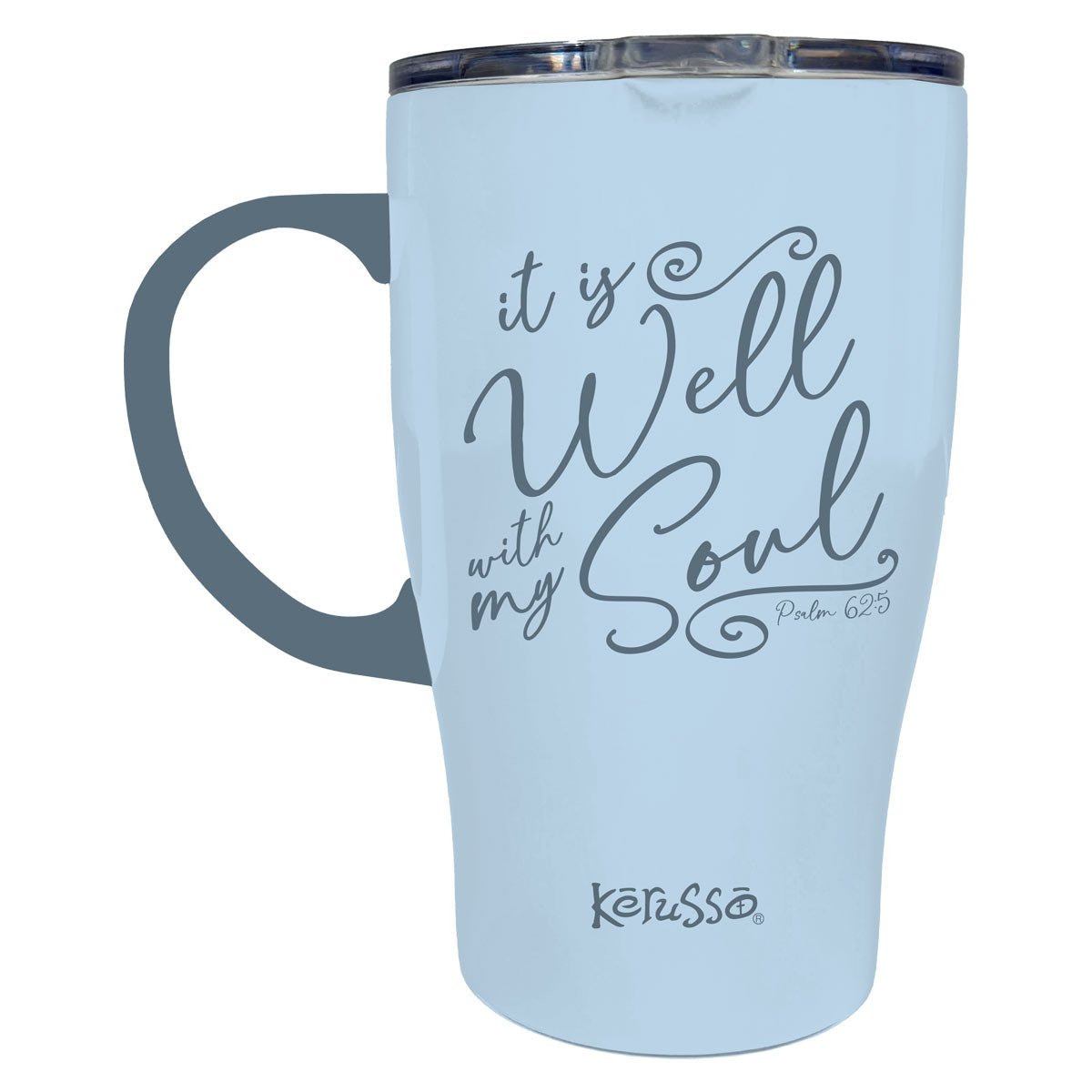 Kerusso 15 oz Stainless Steel Mug With Handle It Is Well | Stainless Steel Mugs | 1