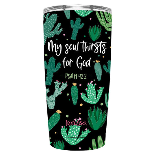 Kerusso 20 oz Stainless Steel Tumbler Cactus | Mugs | 1