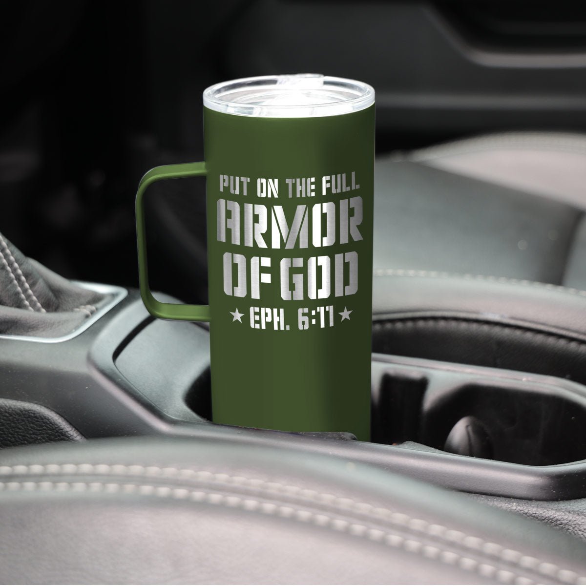 Kerusso 22 oz Stainless Steel Mug With Handle Armor Of God | Mugs | 4