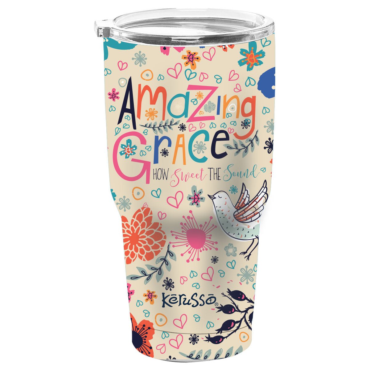 Kerusso 30 oz Stainless Steel Tumbler Amazing Grace | Mugs | 1