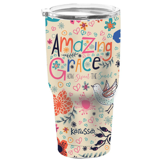 Kerusso 30 oz Stainless Steel Tumbler Amazing Grace | Mugs | 1