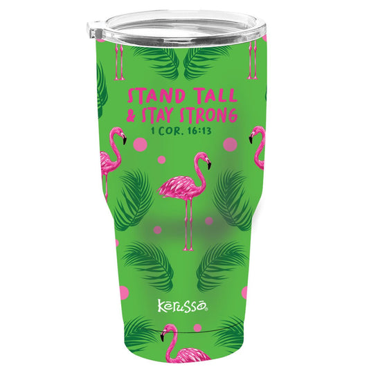 Kerusso 30 oz Stainless Steel Tumbler Flamingo | Mugs | 1