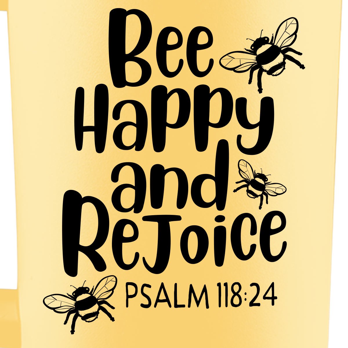 Kerusso 40 oz Stainless Steel Mug With Straw Bee Happy And Rejoice | Mugs | 2