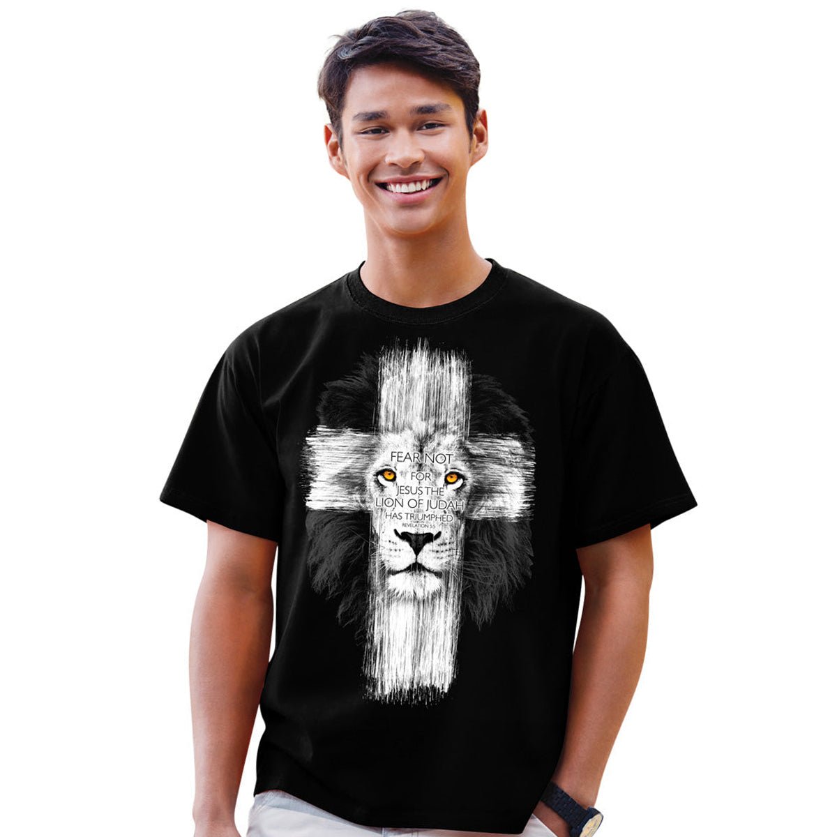 Kerusso Christian T-Shirt Lion Cross | Unisex T-Shirts | 3