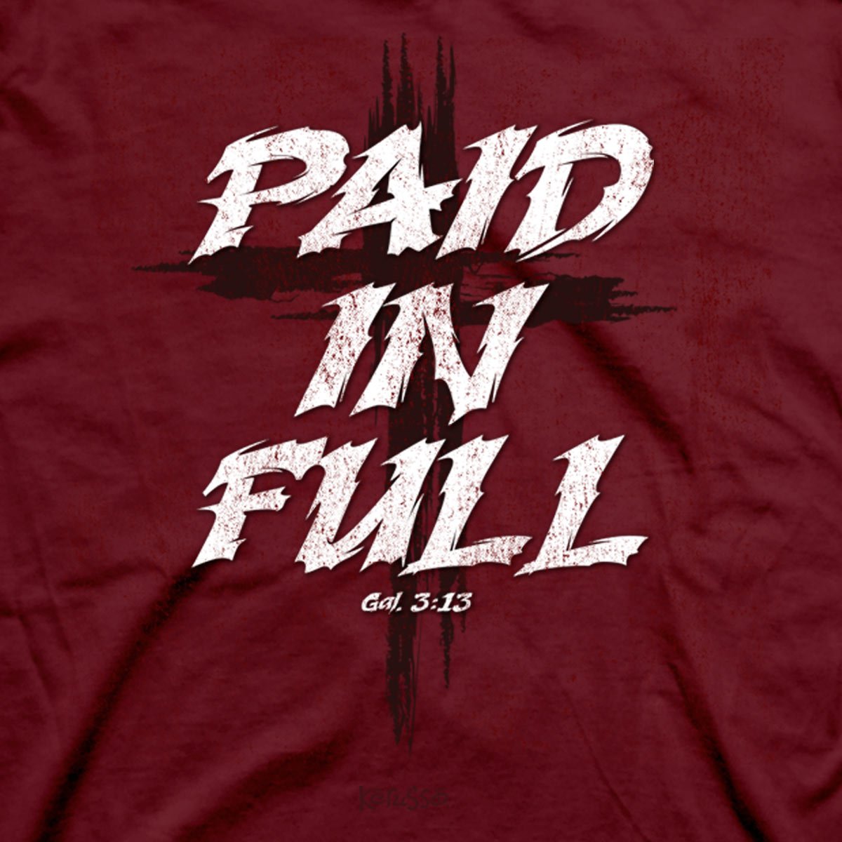 Kerusso Christian T-Shirt Paid In Full Cross | Unisex T-Shirts | 3