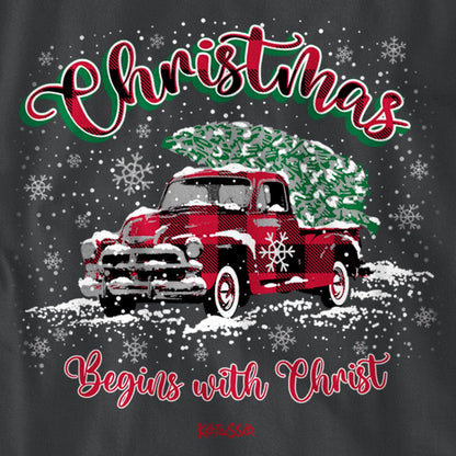 Kerusso Christmas Long Sleeve T-Shirt Christmas Tree Truck | Unisex T-Shirts | 2