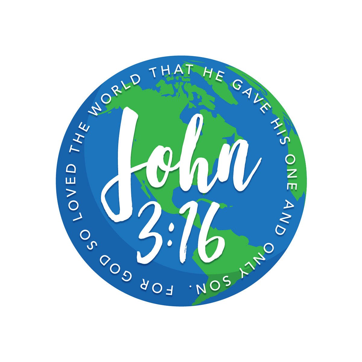 Kerusso John 3:16 World Sticker | Stickers | 2