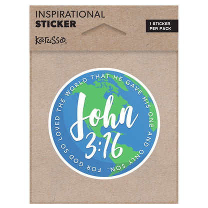 Kerusso John 3:16 World Sticker | Stickers | 1