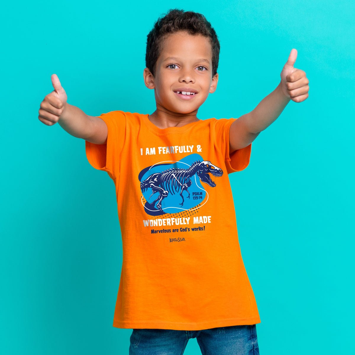 Kerusso Kids T-Shirt Wonderfully Made Dinosaur | Kids T-Shirts | 1