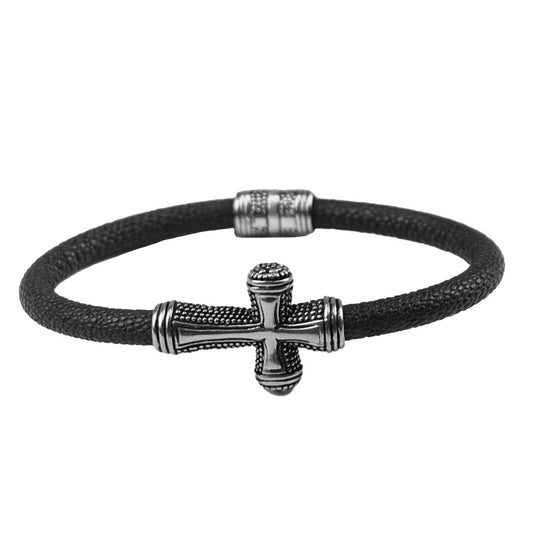 Kerusso Mens Bracelet Textured Cross | Wristbands | 1