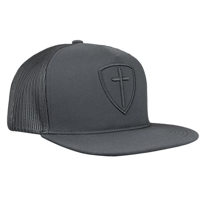 Kerusso Mens Cap Black Cross And Shield | Men's Caps | 1