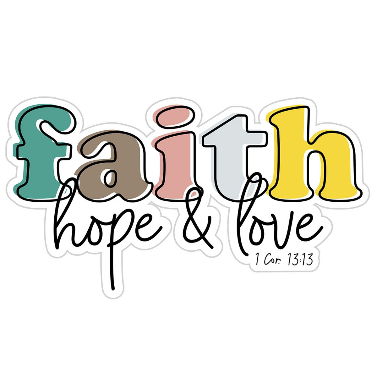 Kerusso Sticker Faith Hope Love | Stickers | 2