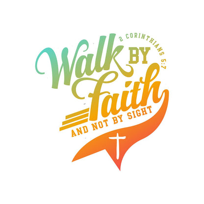 Kerusso Walk by Faith Script Sticker | Stickers | 2