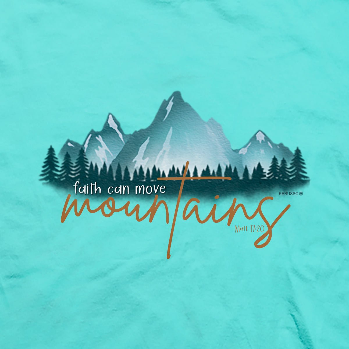 Kerusso Womens T-Shirt Airbrushed Mountains | Women's T-Shirts | 3