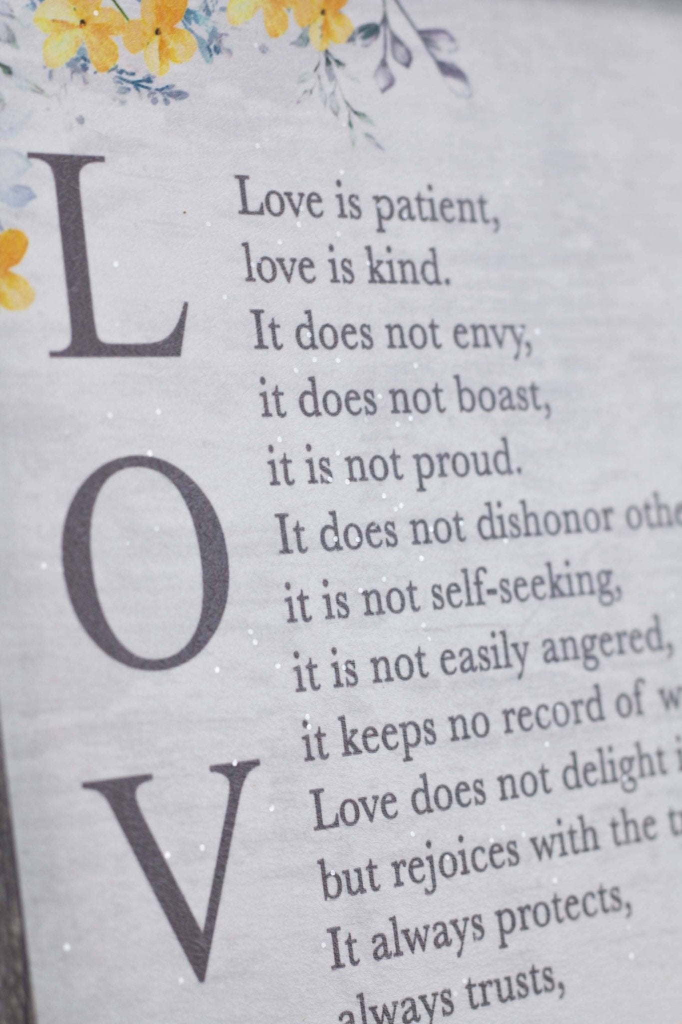 Love Is Patient Love Is Kind 1 Corinthians Art Sign | 2FruitBearers