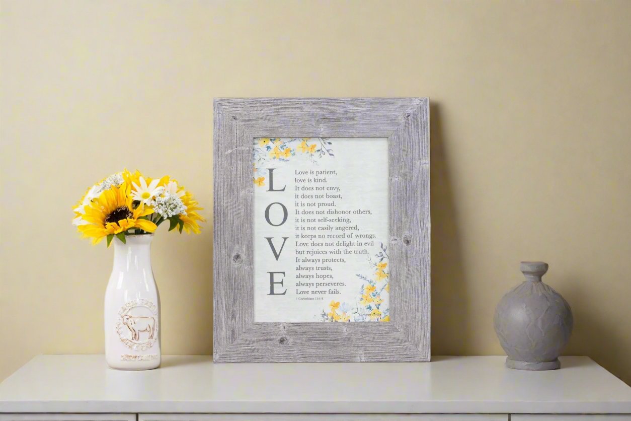 Love Is Patient Love Is Kind 1 Corinthians Art Sign | 2FruitBearers