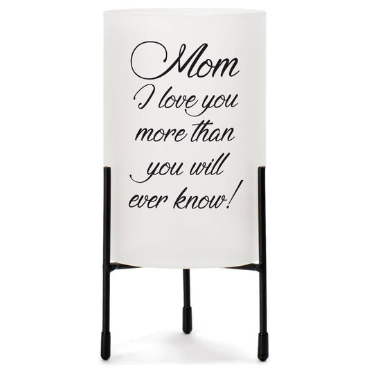Mom, I Love You Glass Candleholder With Stand | 2FruitBearers