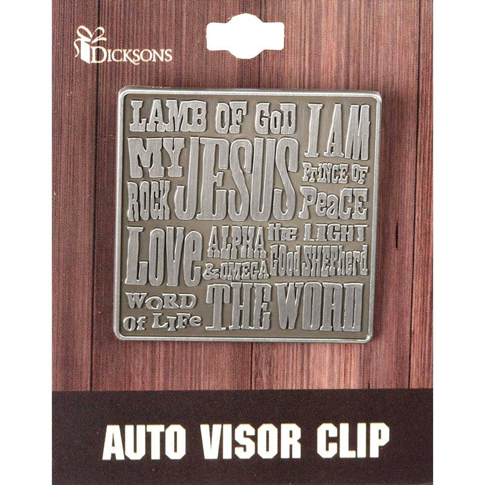 Names of Jesus Metal Pewter Visor Clip | 2FruitBearers