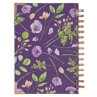 New Mercies Every Morning Purple Floral Wire - bound Journal - Lamentations 3:22 - 23 | Journals | 2