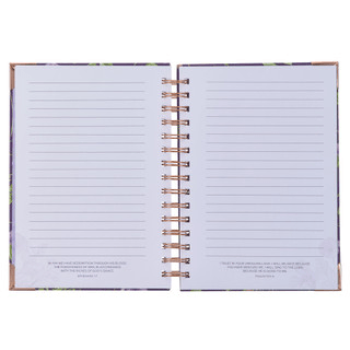 New Mercies Every Morning Purple Floral Wire - bound Journal - Lamentations 3:22 - 23 | Journals | 3