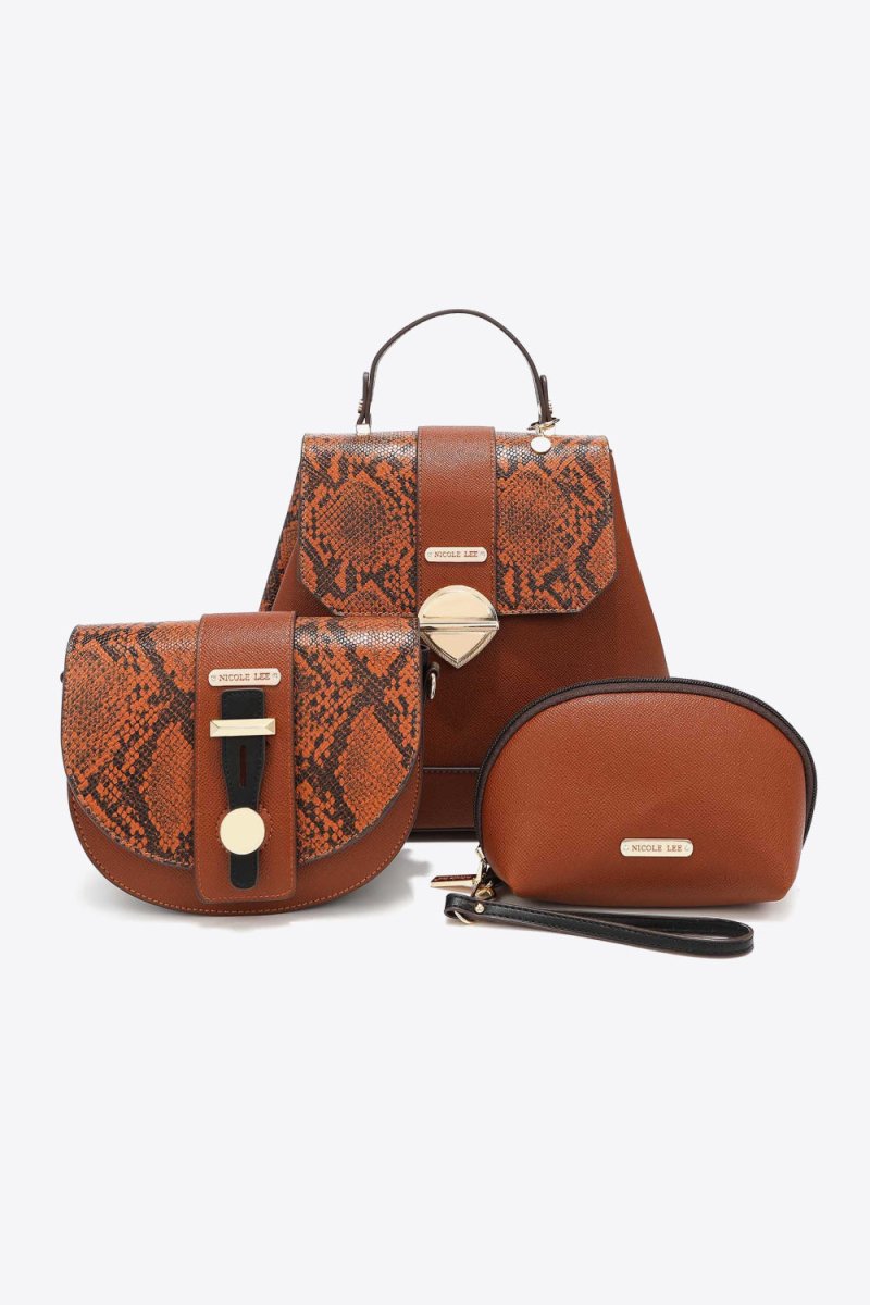 Nicole Lee USA Python 3 - Piece Bag Set | Handbags | 17