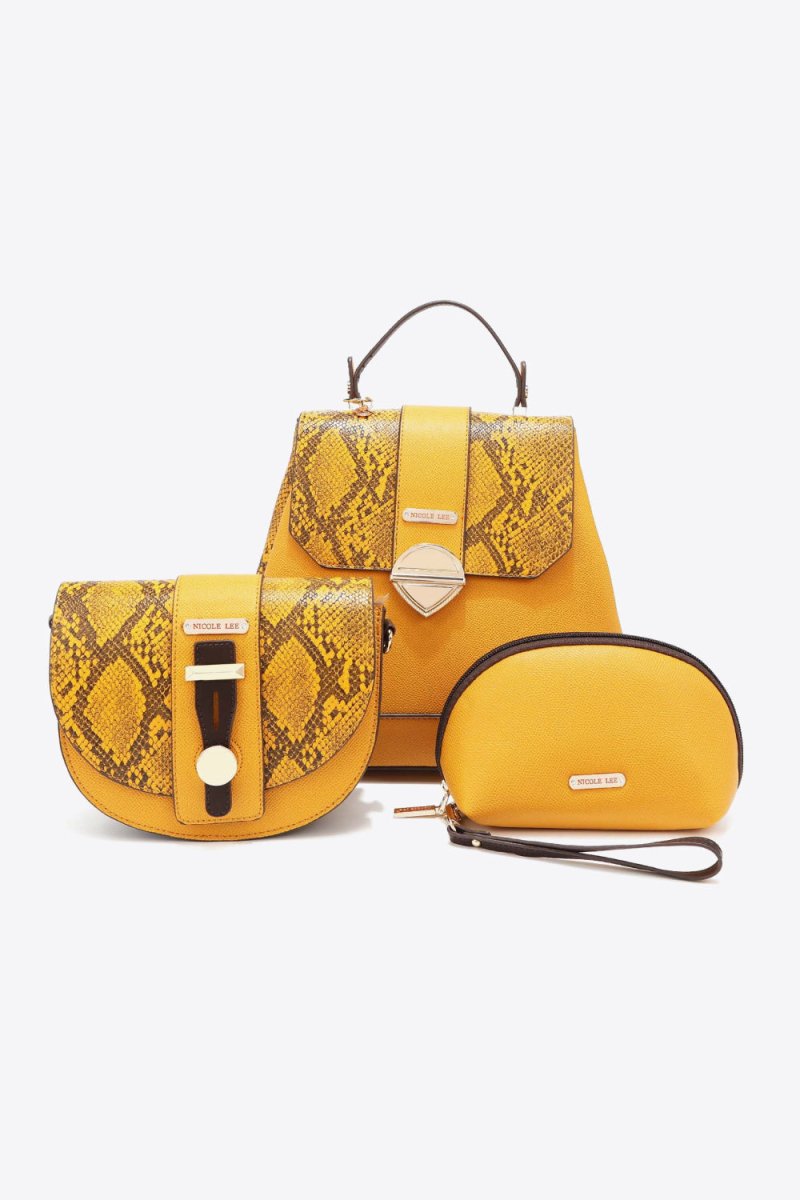 Nicole Lee USA Python 3 - Piece Bag Set | Handbags | 11