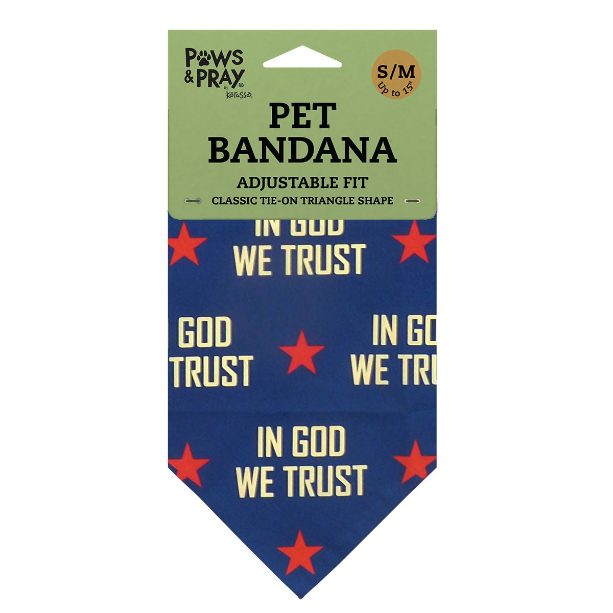 Paws & Pray In God We Trust Pet Bandana | Pet Bandanas | 3