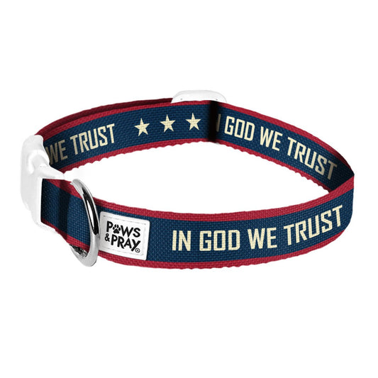 Paws & Pray In God We Trust Pet Collar | Pet Collars | 1