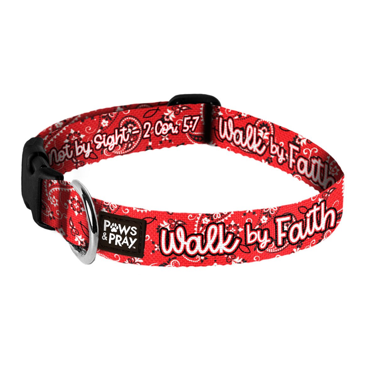 Paws & Pray Walk By Faith Bandana Pet Collar | Pet Collars | 1