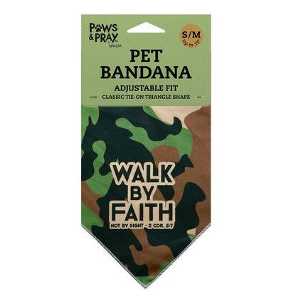 Paws & Pray Walk By Faith Camo Pet Bandana | Pet Bandanas | 3