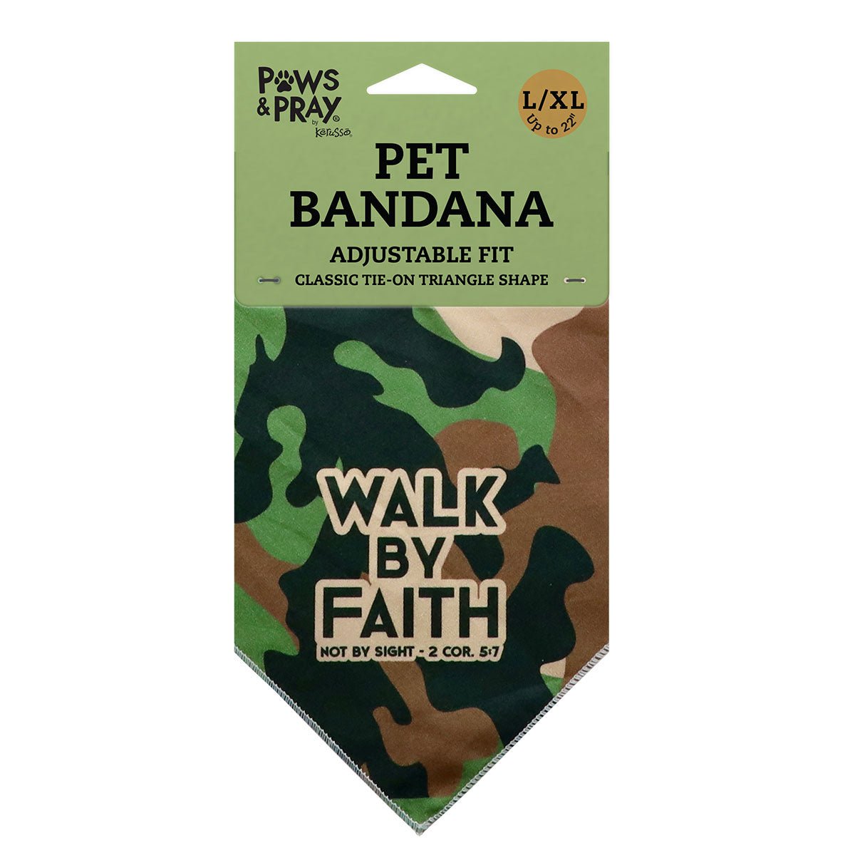 Paws & Pray Walk By Faith Camo Pet Bandana | Pet Bandanas | 4