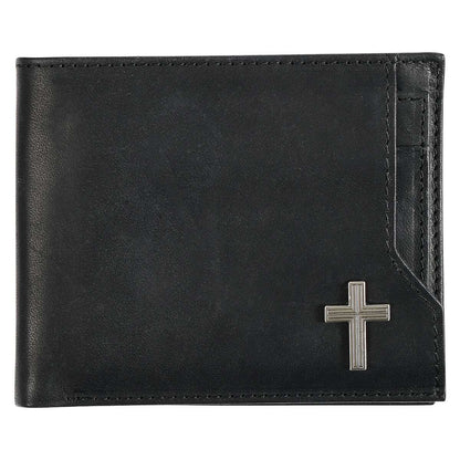 Silver Cross Black Genuine Leather Wallet | 2FruitBearers