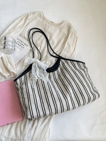 Striped Canvas Tote Bag | Totes | 2