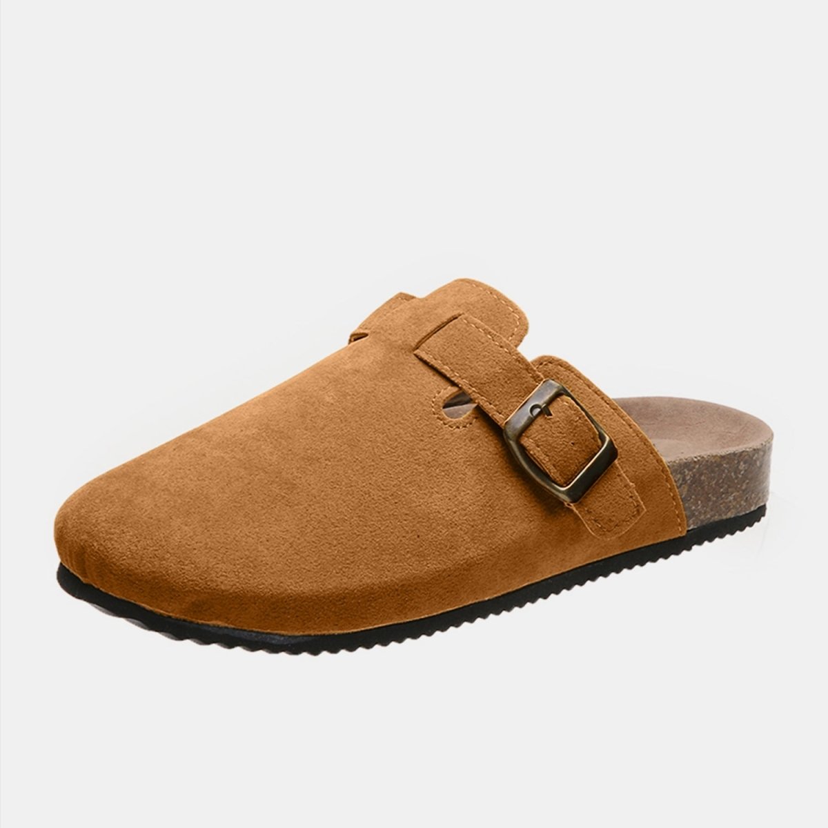 Suede Closed Toe Buckle Slide | Slides | 10