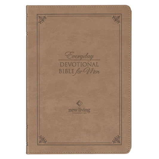 Tan Faux Leather NLT Everyday Devotional Bible for Men | Bibles | 1