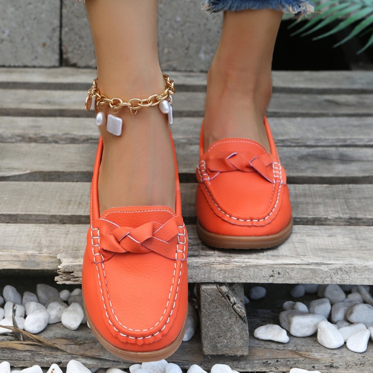 Weave Wedge Heeled Loafers | Loafers | 3