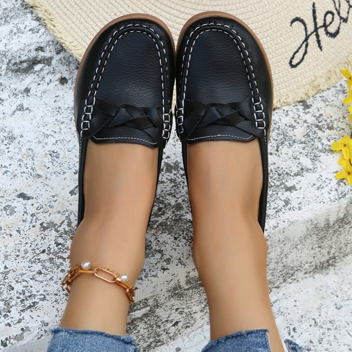 Weave Wedge Heeled Loafers | Loafers | 6